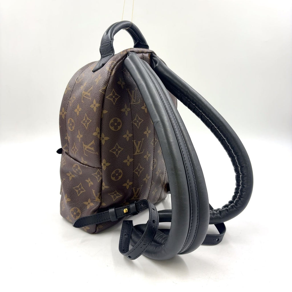 Louis Vuitton Palm Springs PM Monogram Leather Brown Black Backpack Gold