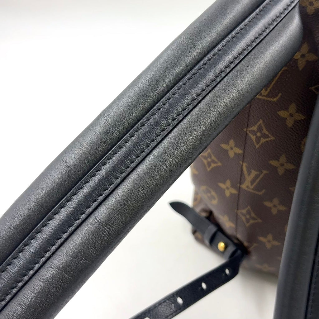 Louis Vuitton Palm Springs PM Monogram Leather Brown Black Backpack Gold