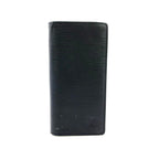 Louis Vuitton Portefeuille Brazza Epi Leather Black Blue Bifold Wallet