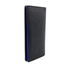 Louis Vuitton Portefeuille Brazza Epi Leather Black Blue Bifold Wallet