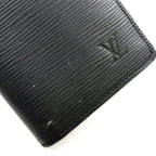 Louis Vuitton Portefeuille Brazza Epi Leather Black Blue Bifold Wallet