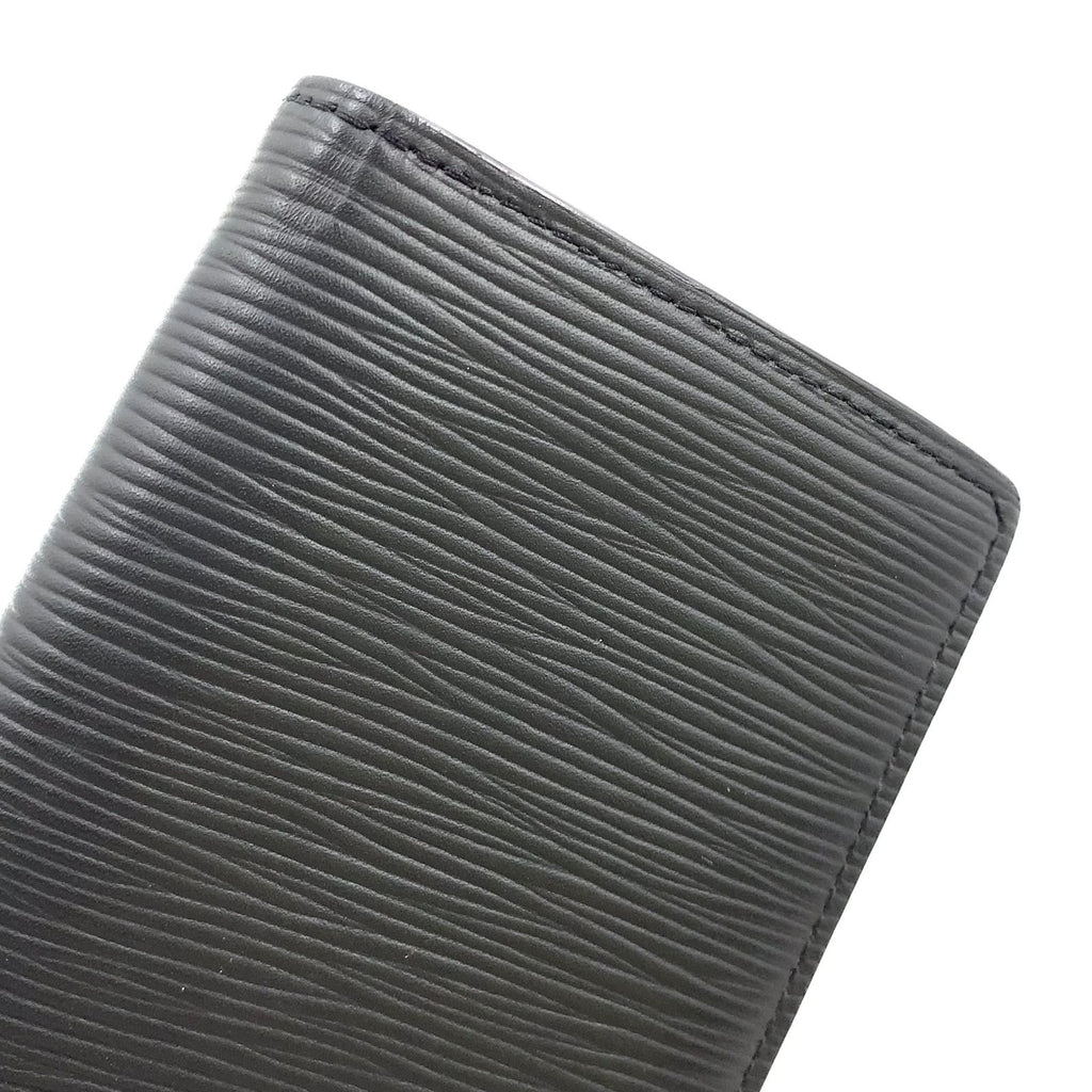 Louis Vuitton Portefeuille Brazza Epi Leather Black Blue Bifold Wallet
