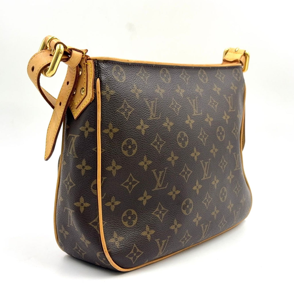 Louis Vuitton Hudson GM Monogram Leather Brown Light Shoulder Bag Gold