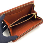 Louis Vuitton Porte-Monnaie Monogram Leather Brown Round Zippy Wallet Gold