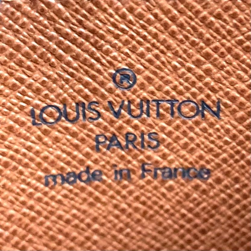 Louis Vuitton Zippy Coin Purse Monogram Leather Brown Case Gold