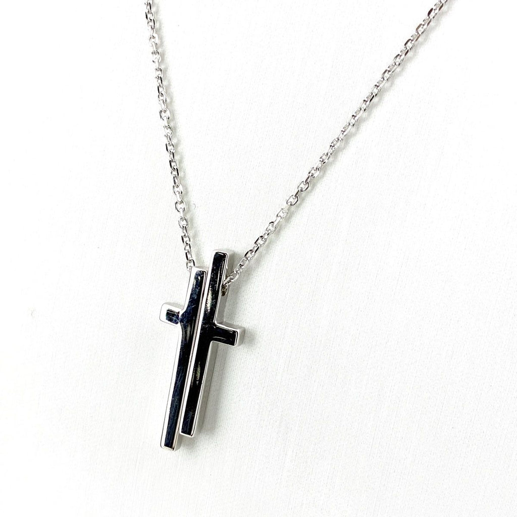 Gucci Diamond Separate Cross Necklace Pave