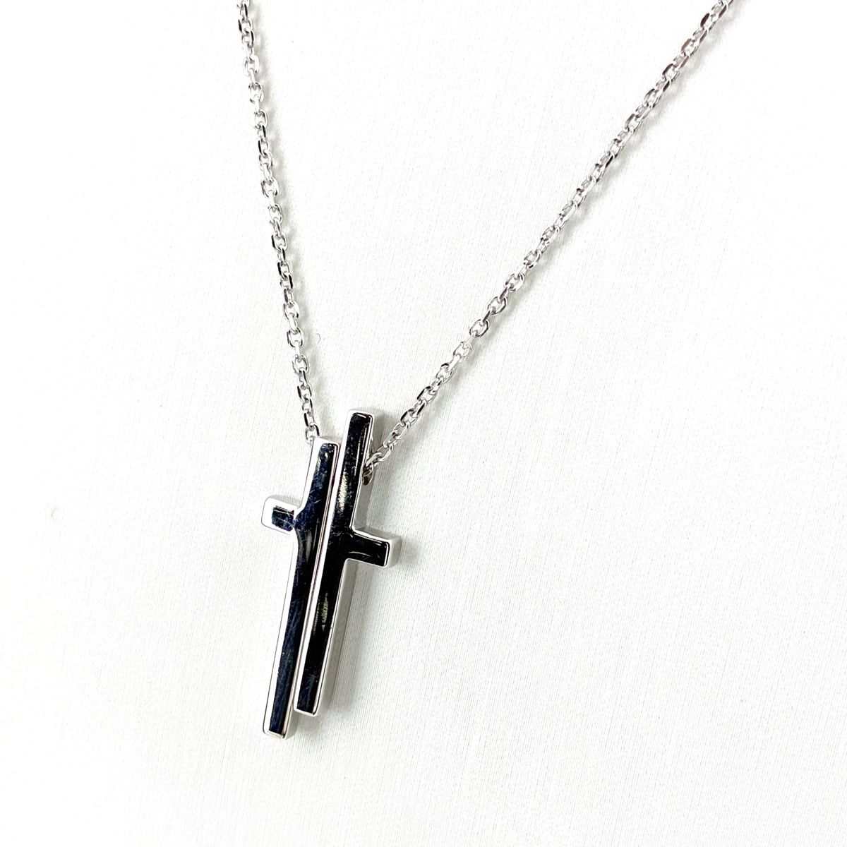 Gucci Diamond Separate Cross Necklace Pave