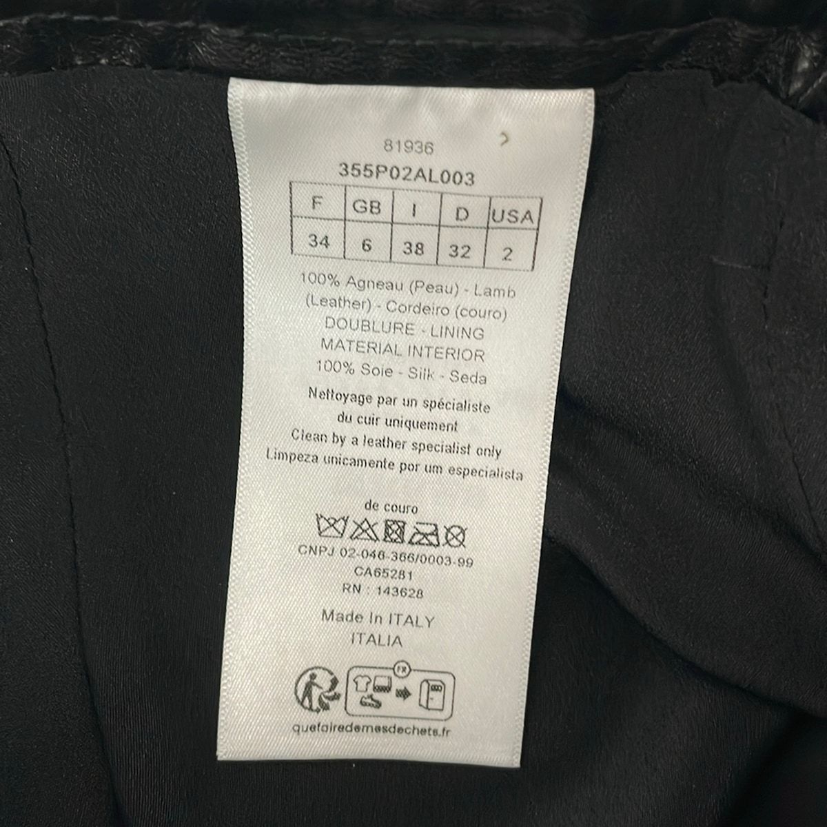 Dior Pants US 2 Black Silk — view 5