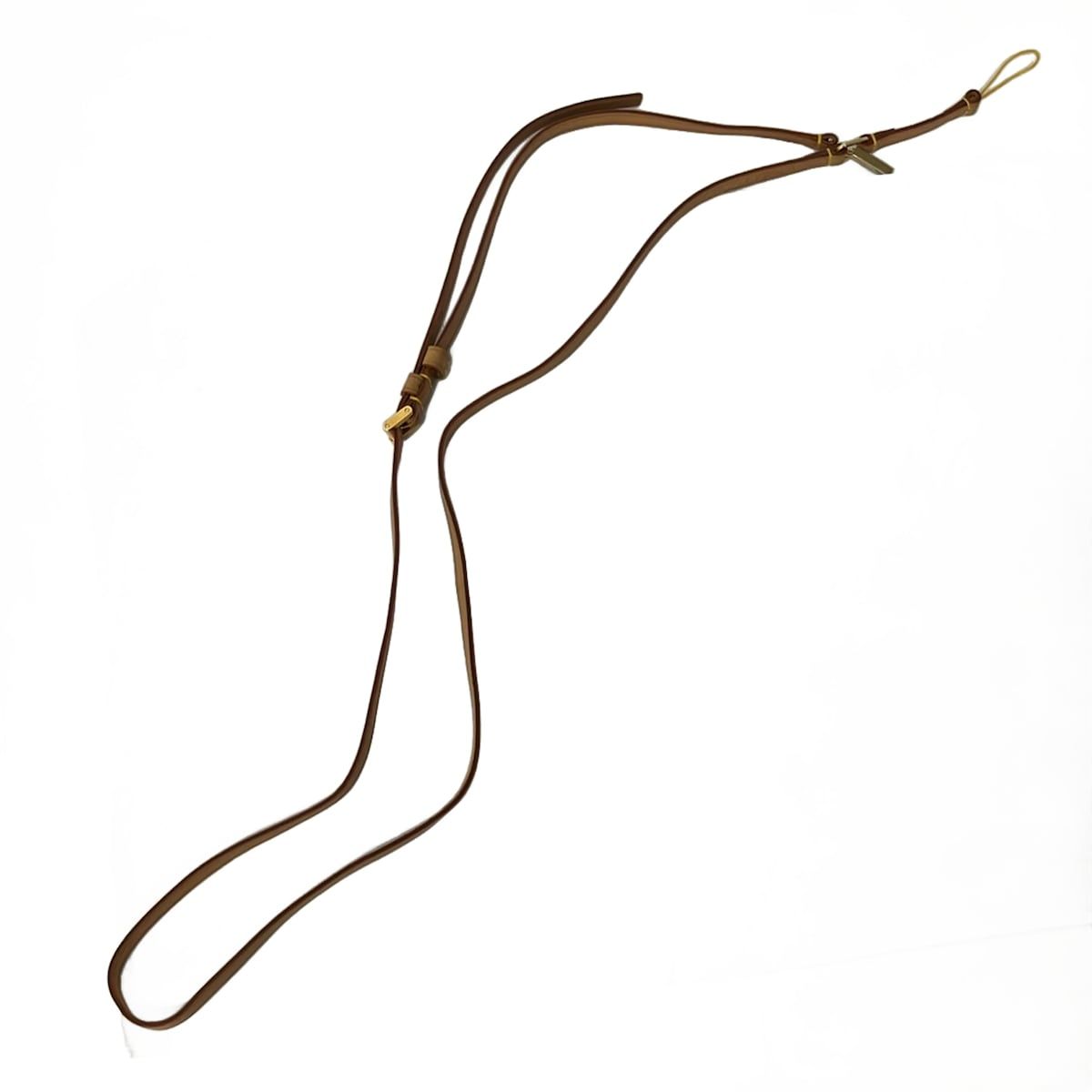 Louis Vuitton Mobile Strap Leather Collier Telephone Japon Natural Gold