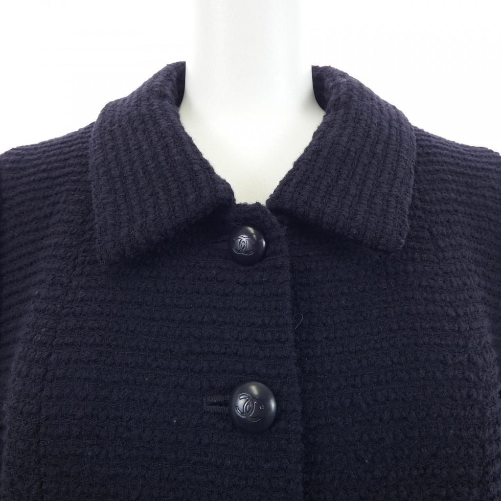 Chanel Vintage Coat Navy — view 5