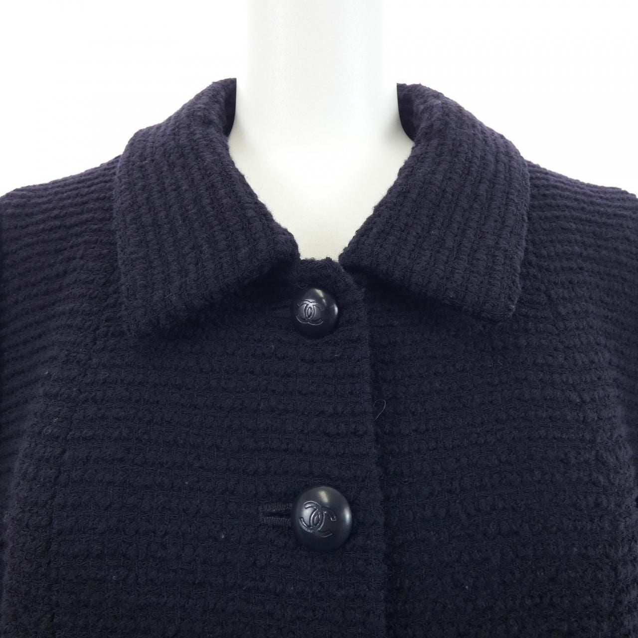 Chanel Vintage Coat Navy — view 5