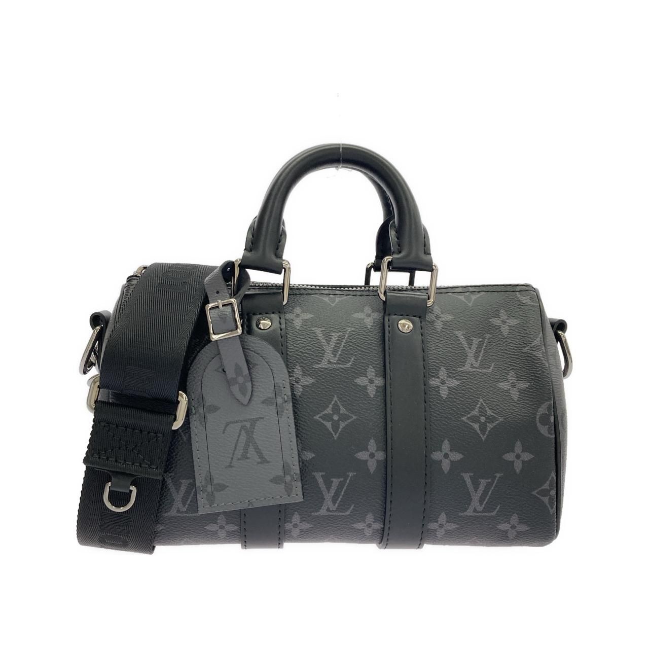 Louis Vuitton Monogram Eclipse Reverse Keepall Bandouliere 25 Boston Bag