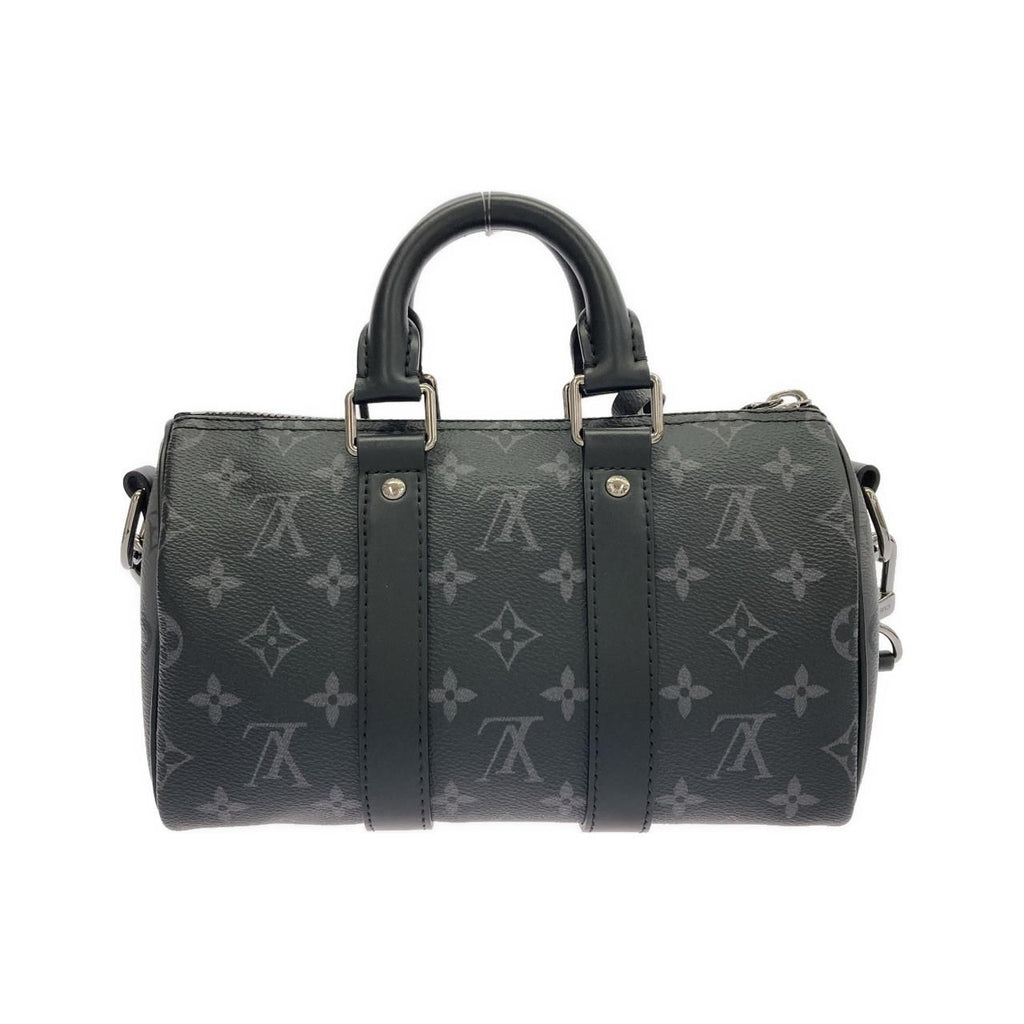 Louis Vuitton Monogram Eclipse Reverse Keepall Bandouliere 25 Boston Bag