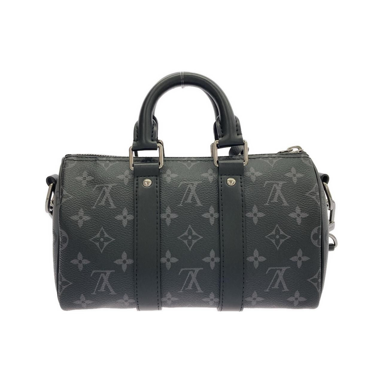 Louis Vuitton Monogram Eclipse Reverse Keepall Bandouliere 25 Boston Bag