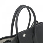 Hermes Garden Party 30 Black Silver Tote Bag