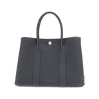 Hermes Garden Party 30 Black Silver Tote Bag