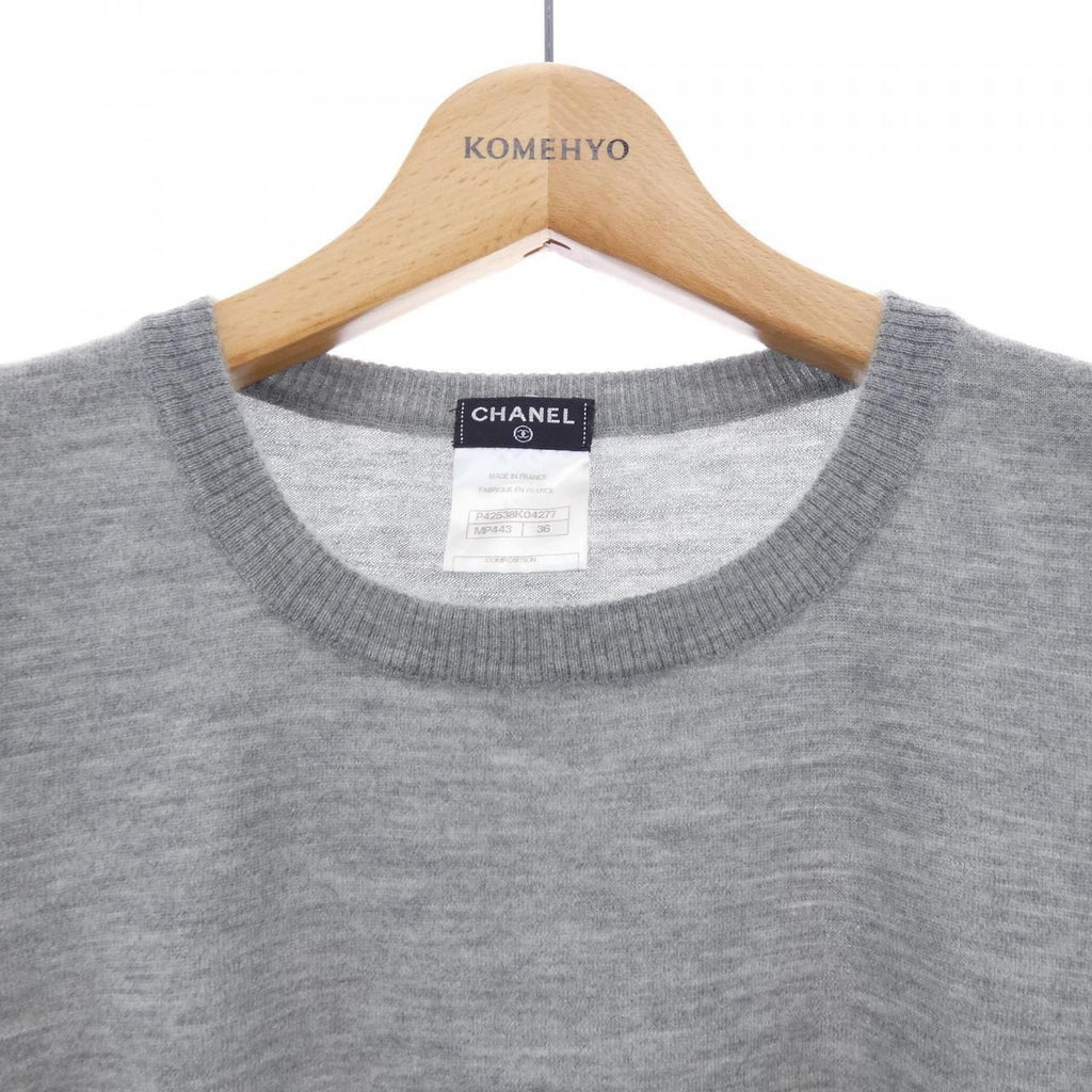 Chanel Knit Sweater Gray — view 5