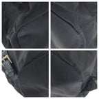 Prada Tessuto Black Silver Nylon Leather Backpack