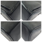 Gucci Vintage Micro GG Black Gold Leather Shoulder Bag