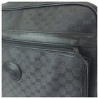 Gucci Vintage Micro GG Black Gold Leather Shoulder Bag