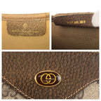 Gucci Sherry Line Beige Brown GG Supreme Canvas Leather 347 02 003 Tote Bag