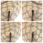 Gucci Sherry Line Beige Brown GG Supreme Canvas Leather 347 02 003 Tote Bag