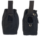 Prada Tessuto Black Silver Nylon Shoulder Bag Pochette