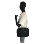 Prada Tessuto Black Silver Nylon Shoulder Bag Pochette