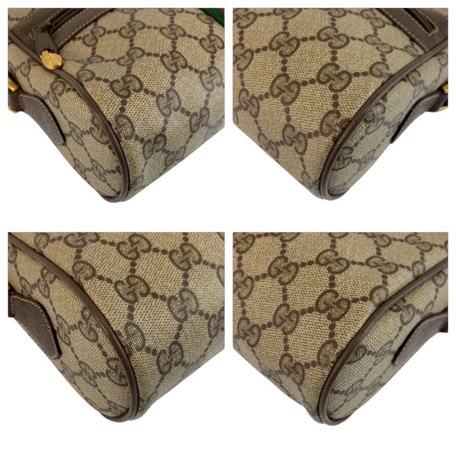 Gucci Vintage Sherry Line GG Supreme Canvas Shoulder Bag Pochette
