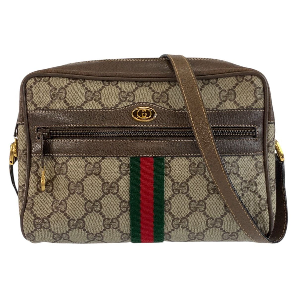 Gucci Vintage Sherry Line GG Supreme Canvas Shoulder Bag Pochette