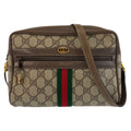 Gucci Vintage Sherry Line GG Supreme Canvas Shoulder Bag Pochette