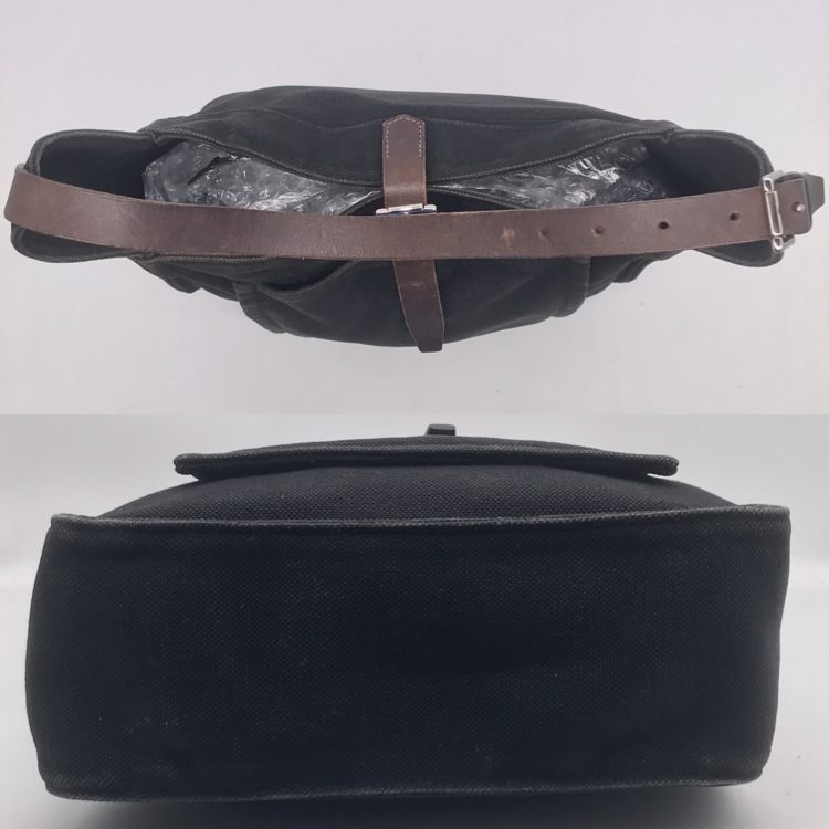 Hermes Canvas Marwari PM Shoulder Bag Black