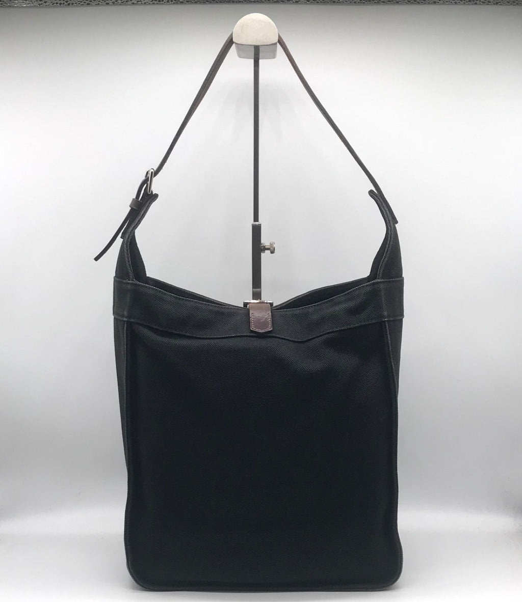 Hermes Canvas Marwari PM Shoulder Bag Black
