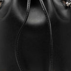 Fendi Mini Montresor Handbag Black Leather Faux Pearl