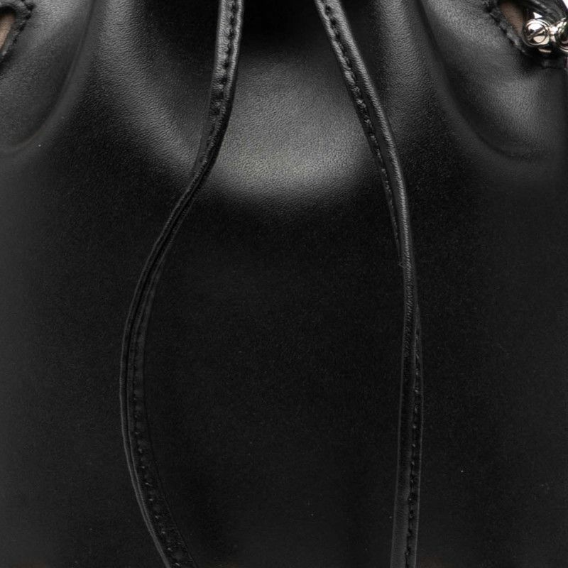 Fendi Mini Montresor Handbag Black Leather Faux Pearl