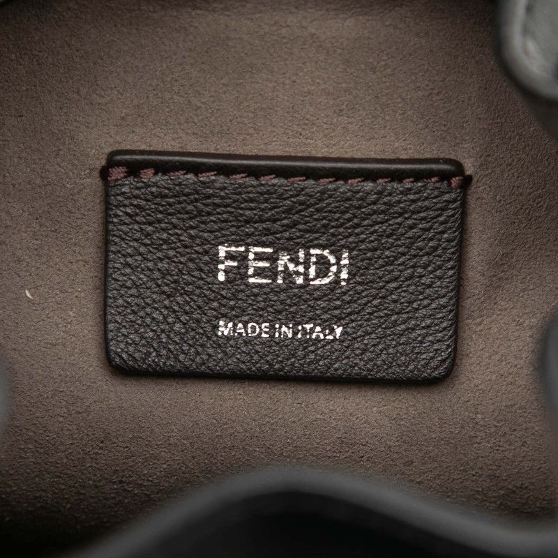 Fendi Mini Montresor Handbag Black Leather Faux Pearl