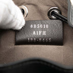 Fendi Mini Montresor Handbag Black Leather Faux Pearl