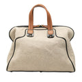 Fendi Chameleon Handbag Beige Pile Leather