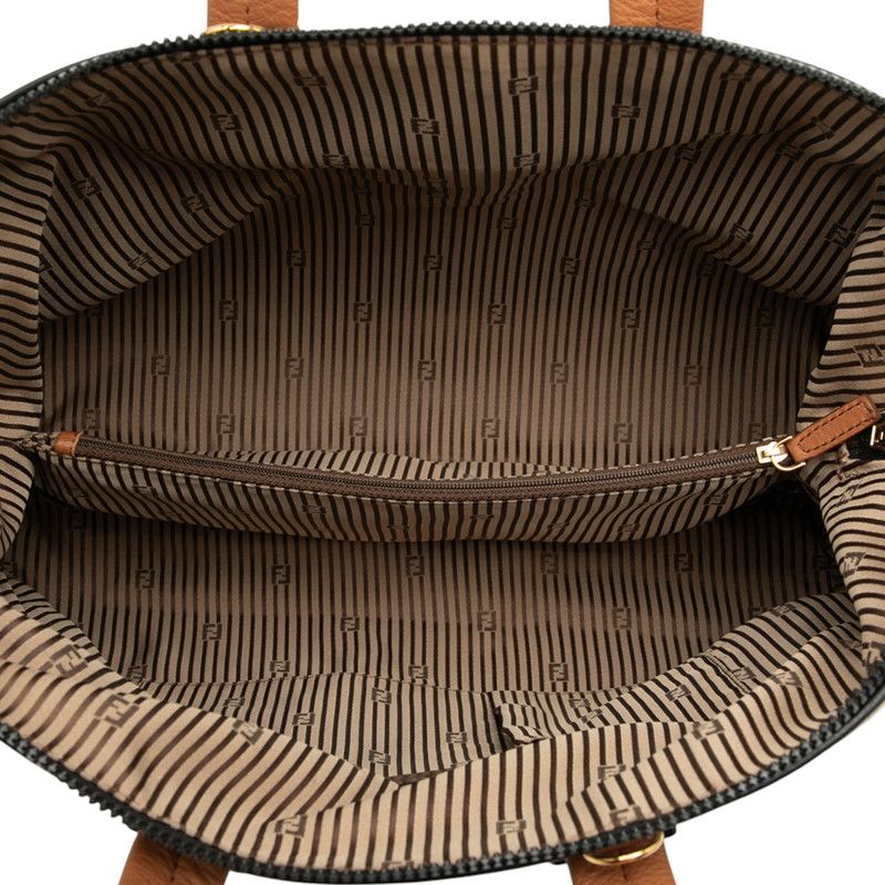 Fendi Chameleon Handbag Beige Pile Leather