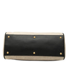 Fendi Chameleon Handbag Beige Pile Leather