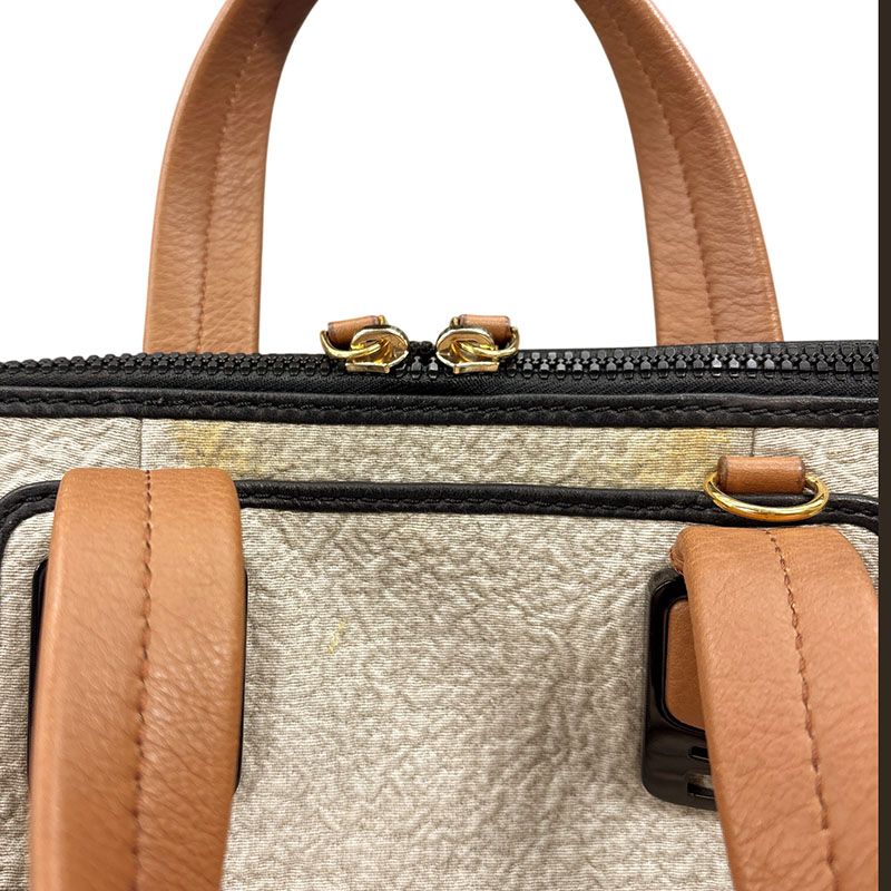 Fendi Chameleon Handbag Beige Pile Leather