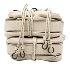 Bottega Veneta Intrecciato Shoulder Bag White Ivory Leather