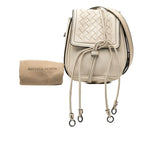 Bottega Veneta Intrecciato Shoulder Bag White Ivory Leather