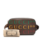 Gucci Anniversary Logo Waist Bag Brown Leather