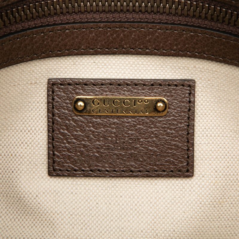 Gucci Anniversary Logo Waist Bag Brown Leather