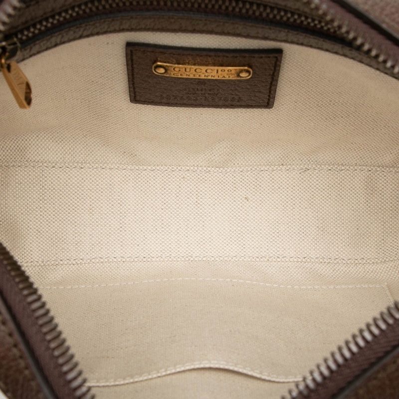 Gucci Anniversary Logo Waist Bag Brown Leather