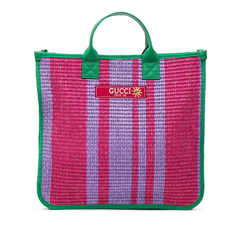 Gucci Children's Tote Bag Purple Green Fabric