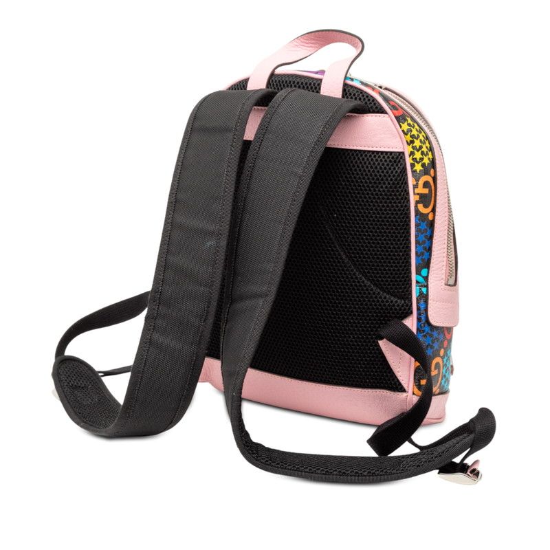 Gucci GG Psychedelic Backpack Pink Multicolor Leather