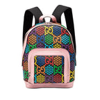 Gucci GG Psychedelic Backpack Pink Multicolor Leather