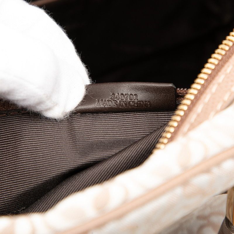 Loewe Repeat Anagram Handbag Pink Beige White Canvas Leather